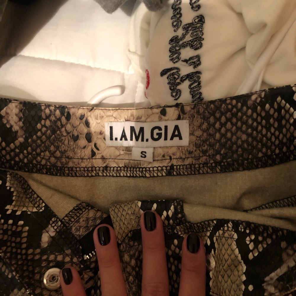 I.AM.GIA snake skin skirt